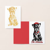 Chic Frenchie: Stijlvol Frans Bulldog Design voor  Folie Kaarten (Display)