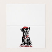 Chic Frenchie: Stijlvol Frans Bulldog Design voor Visitekaartje (Buitenkant ongevouwen)