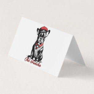 Chic Frenchie: Stijlvol Frans Bulldog Design voor  Visitekaartje