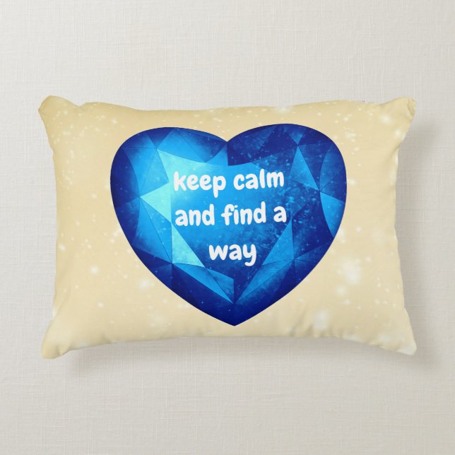 Chic fresh blue Diamond quote affirmation  Accent Kussen (Voorkant)