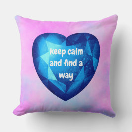 Chic fresh blue Diamond quote affirmation  Kussen