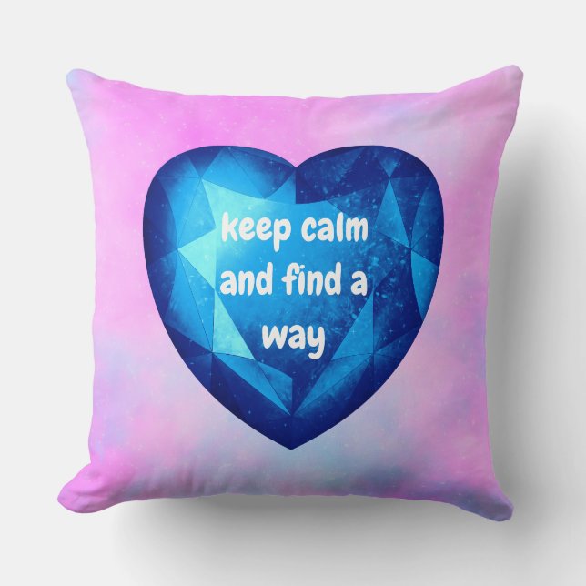 Chic fresh blue Diamond quote affirmation  Kussen (Voorkant)