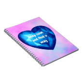 Chic fresh blue Diamond quote affirmation  Notitieboek (Rechterzijde)
