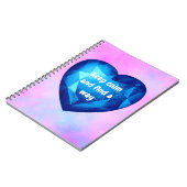 Chic fresh blue Diamond quote affirmation  Notitieboek (Linkerzijde)