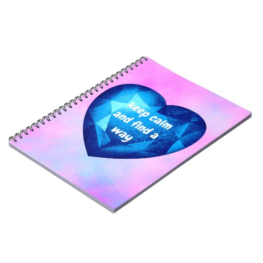 Chic fresh blue Diamond quote affirmation  Notitieboek (Linkerzijde)