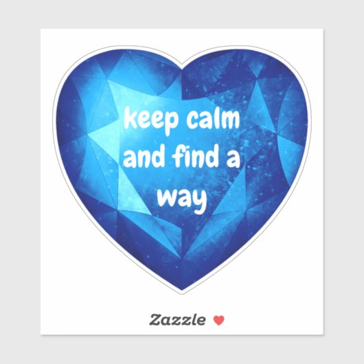 Chic fresh blue Diamond quote affirmation  Sticker (Vel)