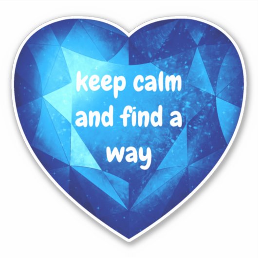 Chic fresh blue Diamond quote affirmation  Sticker (Voorkant)