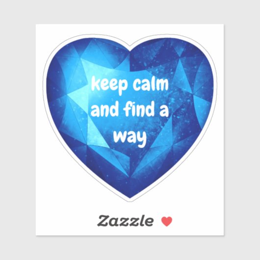 Chic fresh blue Diamond quote affirmation  Sticker (Vel)