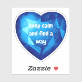 Chic fresh blue Diamond quote affirmation  Sticker