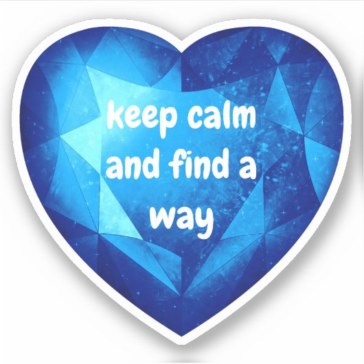 Chic fresh blue Diamond quote affirmation  Sticker (Voorkant)