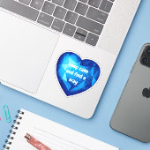 Chic fresh blue Diamond quote affirmation  Sticker (Laptop met iPhone)
