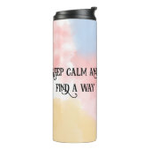 Chic fresh blue Diamond quote affirmation  Thermosbeker (Gedraaid links)