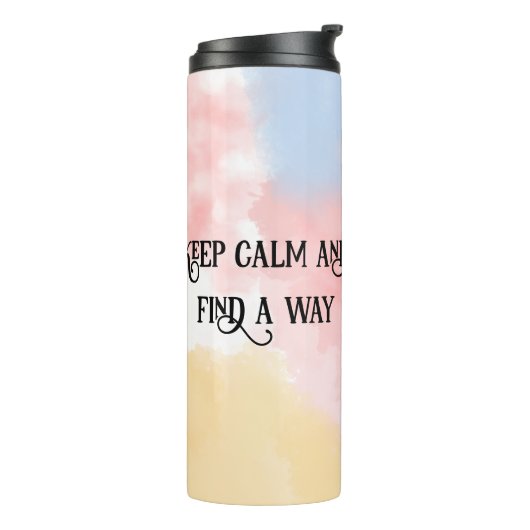 Chic fresh blue Diamond quote affirmation  Thermosbeker (Gedraaid links)