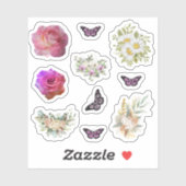  Chic fresh bridal wonderful flowers foliage Sticker (Vel)