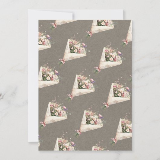 Chic Fresh Off the Market Floral Farmer's Market Kaart (Achterkant)