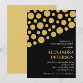 Chic Friendsmas uitnodigingen Black Gold (Voorkant / Achterkant)