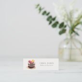 CHIC FRUIT FLORAL CAKE PATISSERIE CUPCAKE BAKERY MINI VISITEKAARTJE (Staand voorkant)