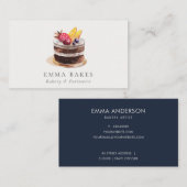 CHIC FRUIT FLORAL CAKE PATISSERIE CUPCAKE BAKERY VISITEKAARTJE (Voorkant / Achterkant)
