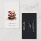 CHIC FRUIT FLORAL CAKE PATISSERIE CUPCAKE BAKERY VISITEKAARTJE (Voorkant / Achterkant)