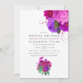  Chic Fuchsia en Paars Vrijgezellenfeest Kaart (Voorkant)