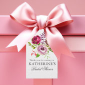 Chic Fuchsia Pink Floral Custom Vrijgezellenfeest Cadeaulabel