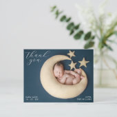Chic Full Photo Baby Shower Thank You Briefkaart (Staand voorkant)