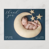Chic Full Photo Baby Shower Thank You Briefkaart (Voorkant)