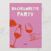 Chic & Fun Bachelorette Weekend Invitation  Kaart (Achterkant)