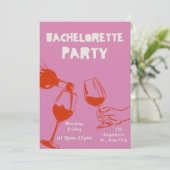 Chic & Fun Bachelorette Weekend Invitation  Kaart (Staand voorkant)