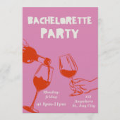 Chic & Fun Bachelorette Weekend Invitation  Kaart (Voorkant)