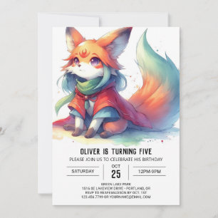 Chic Fun Fox Verjaardag Kaart