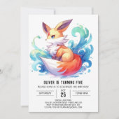 Chic Fun Fox Verjaardag Kaart (Voorkant)