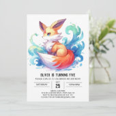 Chic Fun Fox Verjaardag Kaart (Staand voorkant)