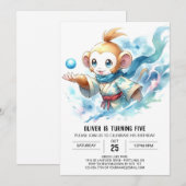 Chic Fun Monkey Verjaardag Kaart (Voorkant / Achterkant)