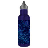 Chic Fun Personalized Midnite Blue Confetti Waterfles (Links)