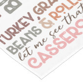 Chic Fun Thanksgiving Turkije Bonen Casserole Korte Tafelloper (Hoek)