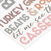 Chic Fun Thanksgiving Turkije Bonen Casserole Medium Tafelloper (Hoek)