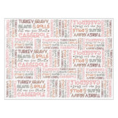 Chic Fun Thanksgiving Turkije Bonen Casserole Tafelkleed (Voorkant (Horizontaal))