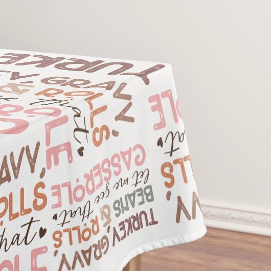 Chic Fun Thanksgiving Turkije Bonen Casserole Tafelkleed (Voorbeeld)