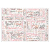 Chic Fun Thanksgiving Turkije Bonen Casserole Tafelkleed (Voorkant (Horizontaal))