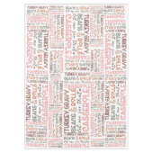 Chic Fun Thanksgiving Turkije Bonen Casserole Tafelkleed (Voorkant)