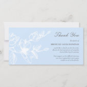 Chic Funeral Dankuwel | Blauwe Magnolia Bedankkaart (Voorkant)