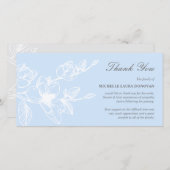 Chic Funeral Dankuwel | Blauwe Magnolia Bedankkaart (Voorkant / Achterkant)