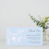 Chic Funeral Dankuwel | Blauwe Magnolia Bedankkaart (Staand voorkant)