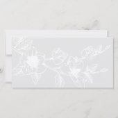 Chic Funeral Dankuwel | Blauwe Magnolia Bedankkaart (Achterkant)