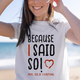 Chic Funny Boss Mam Gezegde Humor Typografie T-shirt