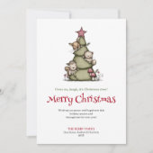 Chic funny Christmas tree greeting card Feestdagenkaart (Voorkant)