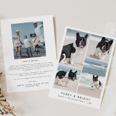 Chic Furry en Bright New Puppy Photo met Kerstmis Feestdagenkaart