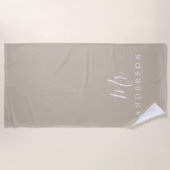 Chic Future de heer Gray Monogram Strandlaken (Voorkant)