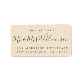 Chic Future de heer Ivory Wedding Return Address Etiket